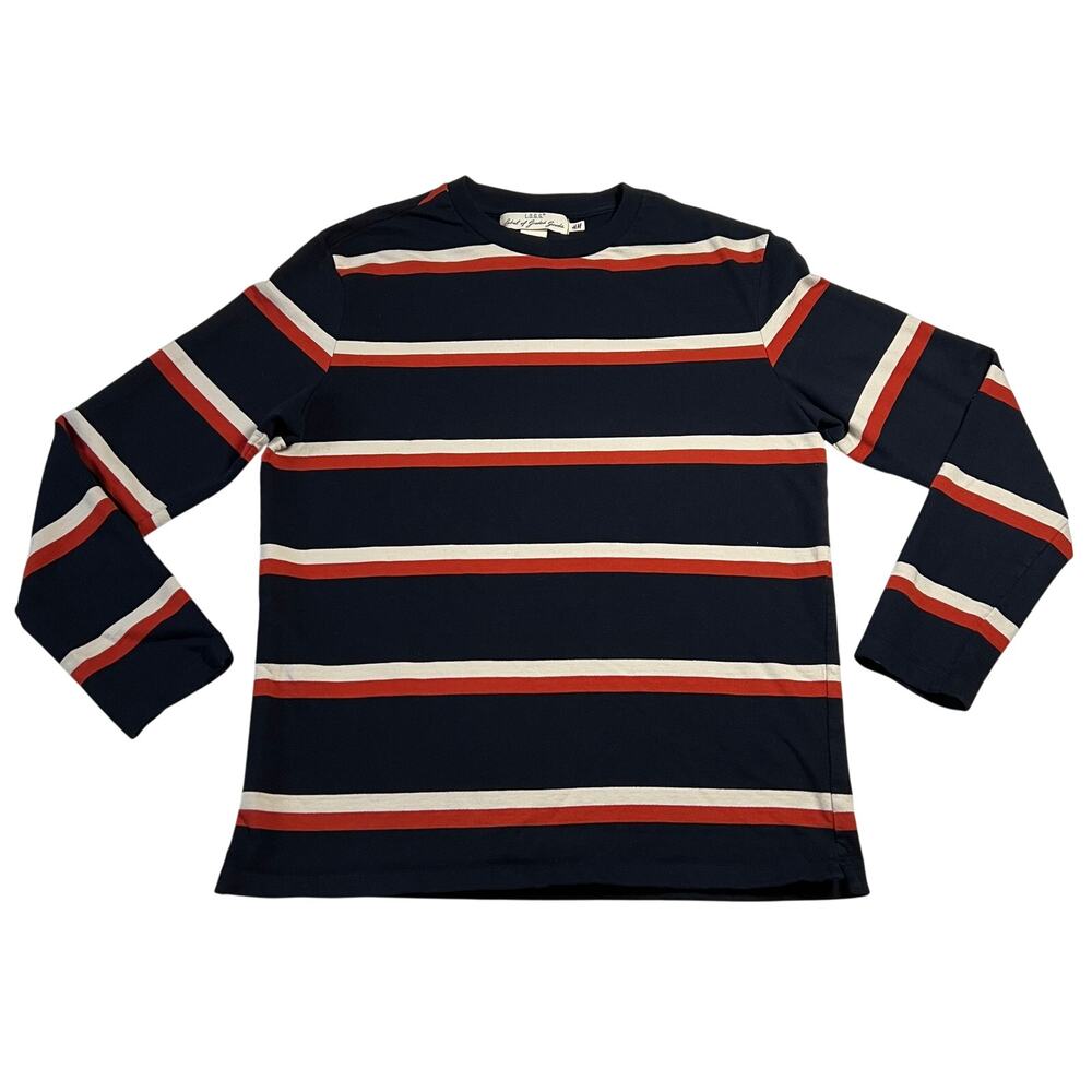 H&M Men's Crewneck Stripe Cotton Top Size S Pullover Cotton Casual Xxxtentacion